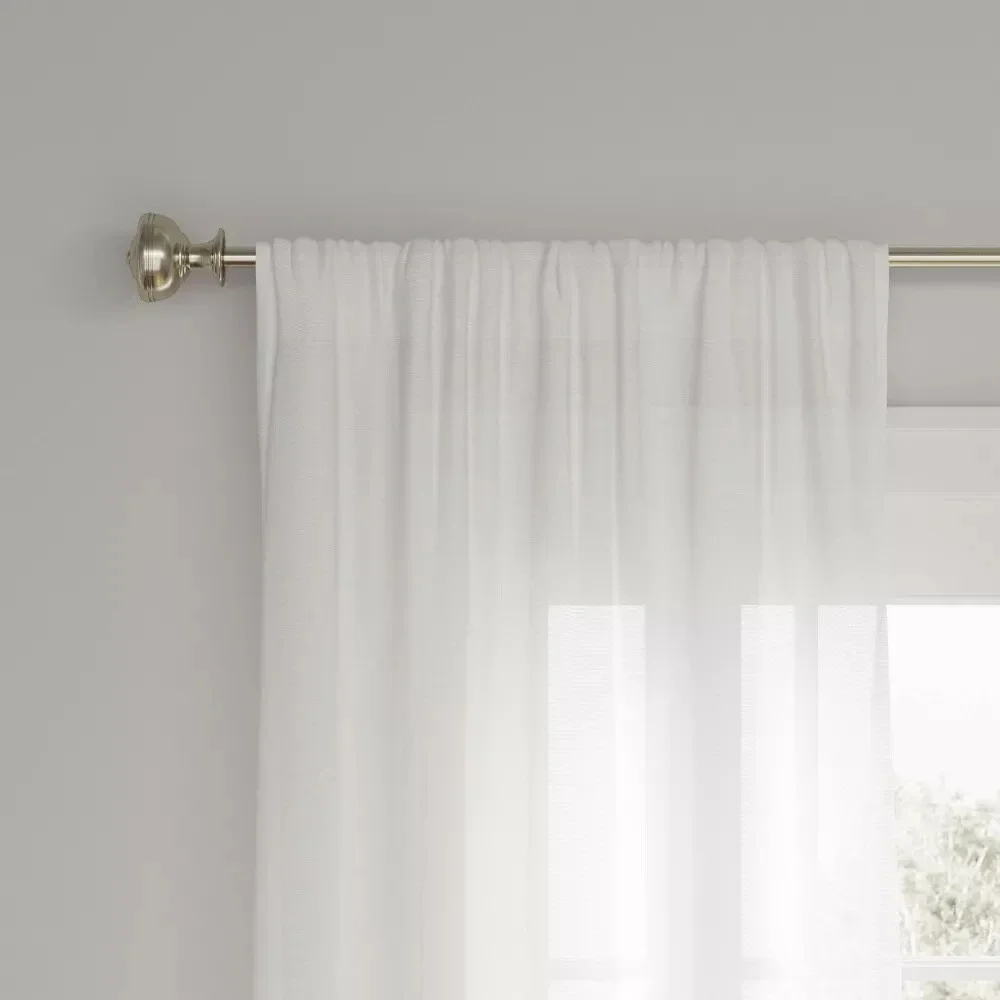 ⚡Threshold 1pc Light Filtering Farrah Window Curtain Panel ~‎ White  54